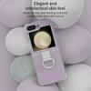 Electroplating Silicone Soft Anti-Drop Phone Case for Samsung Galaxy Z Flip 5 Flip5 5G Ring Hard Shell Shockproof Cover