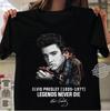 Elvis Presley Legende Stirbt Nie Signiertes Herren T-Shirt Schwarz Unisex S-5Xl