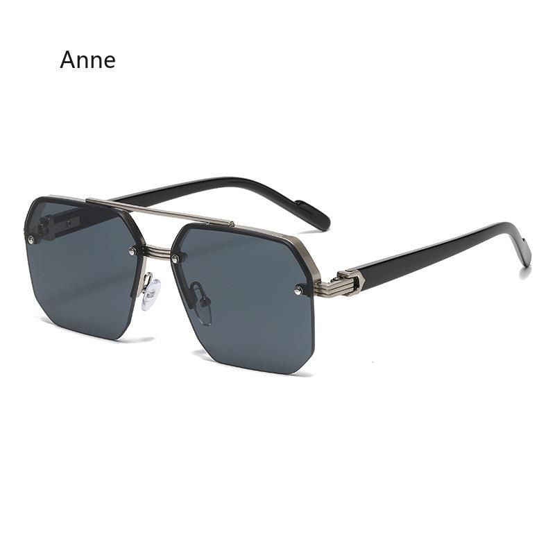 Square Sunglasses Women Trendy Semi Rimless Fashion Glasses Luxury Sunglasses for Men Vintage Lunette Soleil Femme Gafas