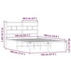 VidaXL Metal Bed Frames Without Mattress Smoked Oak 140x190 Cm 4017053