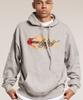 Human Highlight Fire Hood Gray Red