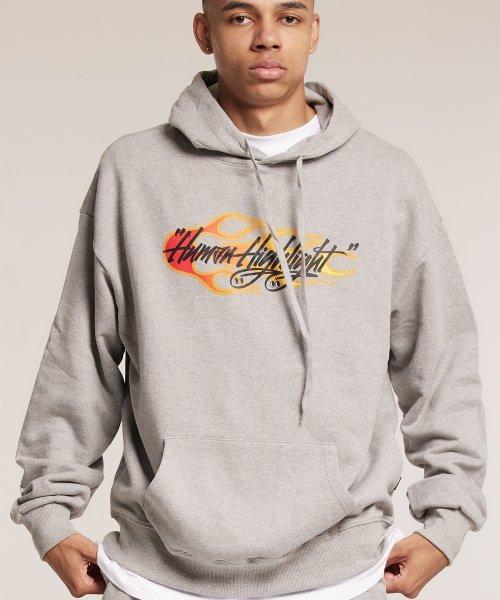 Cream Soda Lab Human Highlight Fire Hood Gray Red L