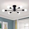 E27 Chandelier 6-Lights Semi Flush Mount Ceiling Light Modern Ceiling Lamp Dining Room