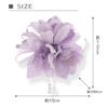 Soft Gradient Corsage Brooch Pin Clip for Wine [Crane's Collection] Women,