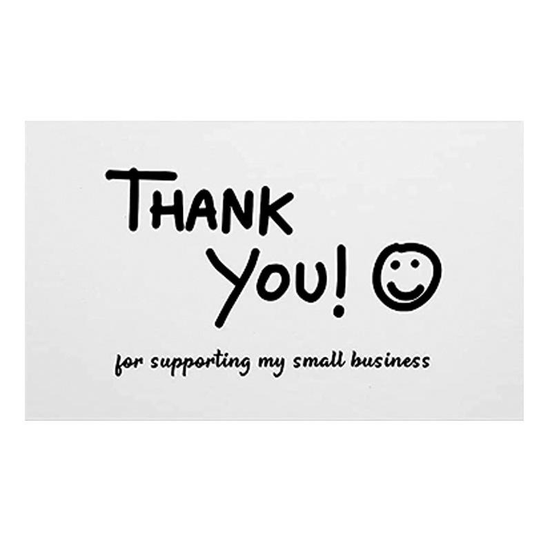 Pink 'Thank You' Cards - 50 Sheets/Pack for Gift Boxes, Decorations, and Postcards