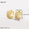 Nidin Hot Sale S/M/L Sizes Cubic Zirconia Geometry Circular Hoop Earrings For Women Female Trendy Temperament Ear Jewelry Gifts