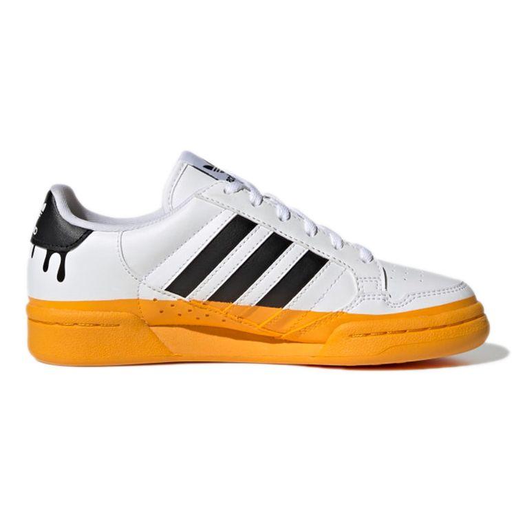Adidas Originals Continental 80 Stripes Low Top Kids Skate Shoes Comfortable Durable Breathable Kids Sneakers White Black GY8135