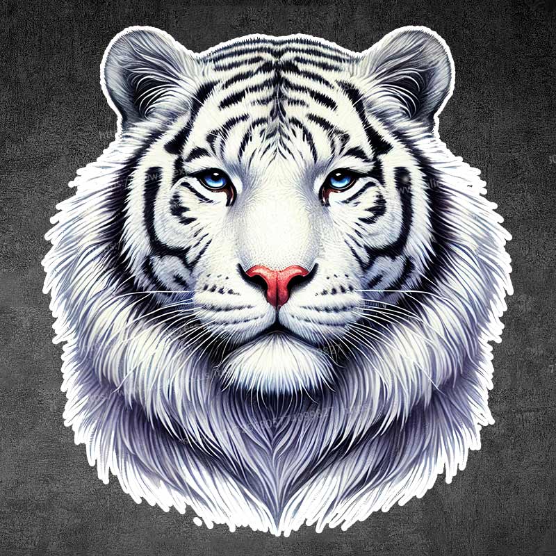 Majestic White Tiger Wildlife Art Car Sticker Waterproof Vinyl Decal On Bumper Rear Window Laptop Self-adhesive Decal Y168