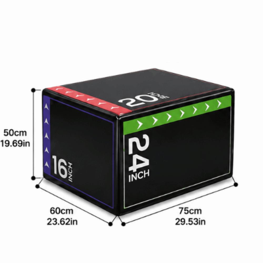 Caja de Salto Portátil 3 en 1 a Prueba de Golpes Herramienta de Entrenamiento Físico Caja de Salto Pliométrico Grande Gimnasio en Casa