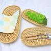 Rattan Oval Storage Basket Snack Fruit Food Serving Tray Bread Basket Knife Fork Chopsticks Display Plate Kitchen Decoration