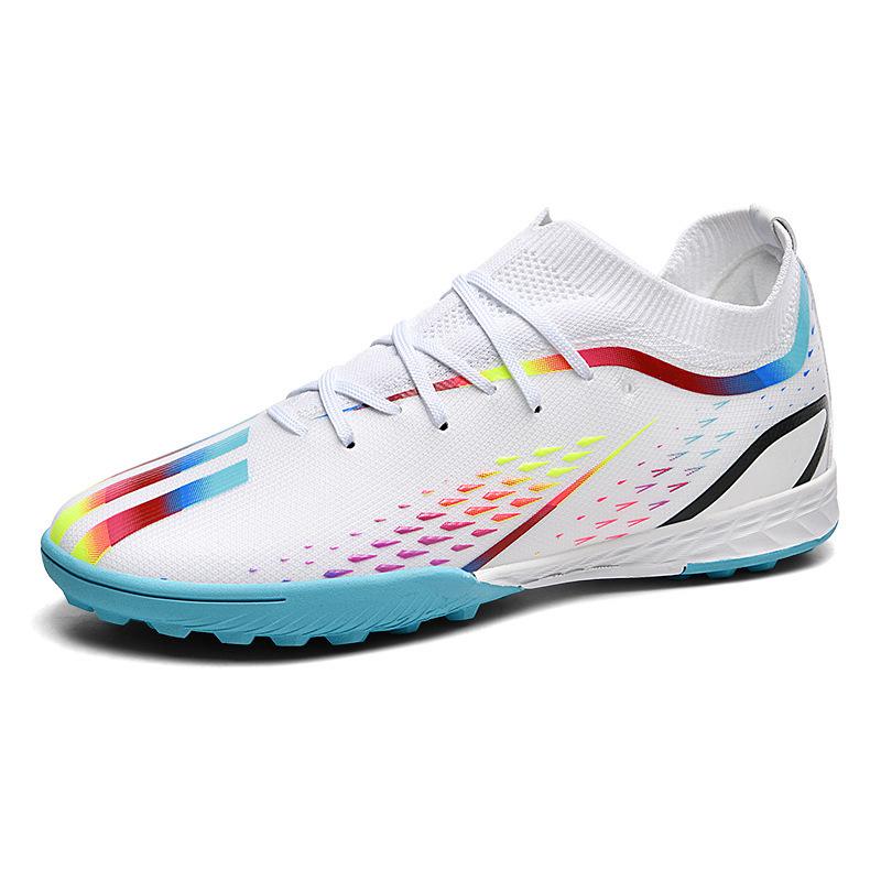 Kids' High-Top Football Shoes with Knit Socks for Turf and AG Fields