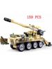 159PCS 0751 Small Tank Model Building Block Toys Morden Military  Army Truck Construction Kiit Children Diy Bricks Toy