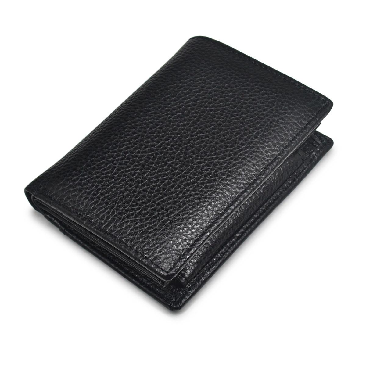 Мужской кошелек Сумка для карт, Модная мужская сумка-клатч, Модный деловой практичный кожаный клатч чёрный