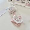 Multifunctional Earphone Storage Bag Plaid Earphone Mini Pouch Headphone Case  Daily Use