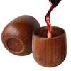 180ml Wooden Whiskey Tumbler 2 Pcs Wooden Bourbon Drinking Glass Creative Vintage Wooden Bourbon Glasses Set Men Dad Presents