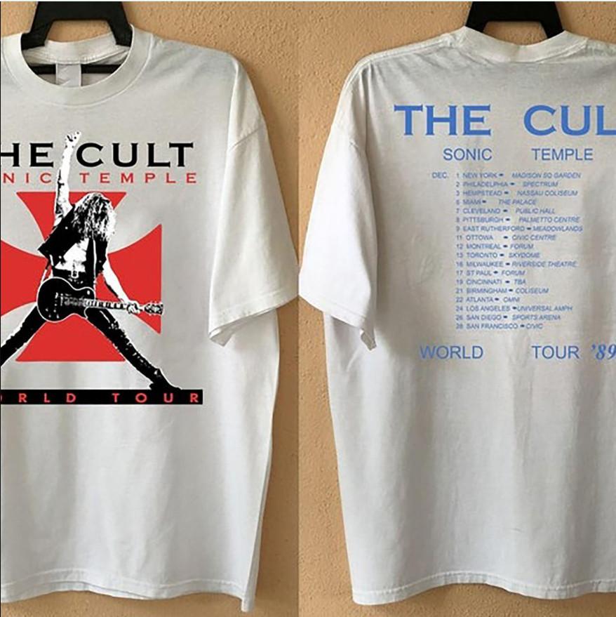 Винтажная футболка The Cult Sonic Temple World Tour 1989 года, размеры S-5XL S