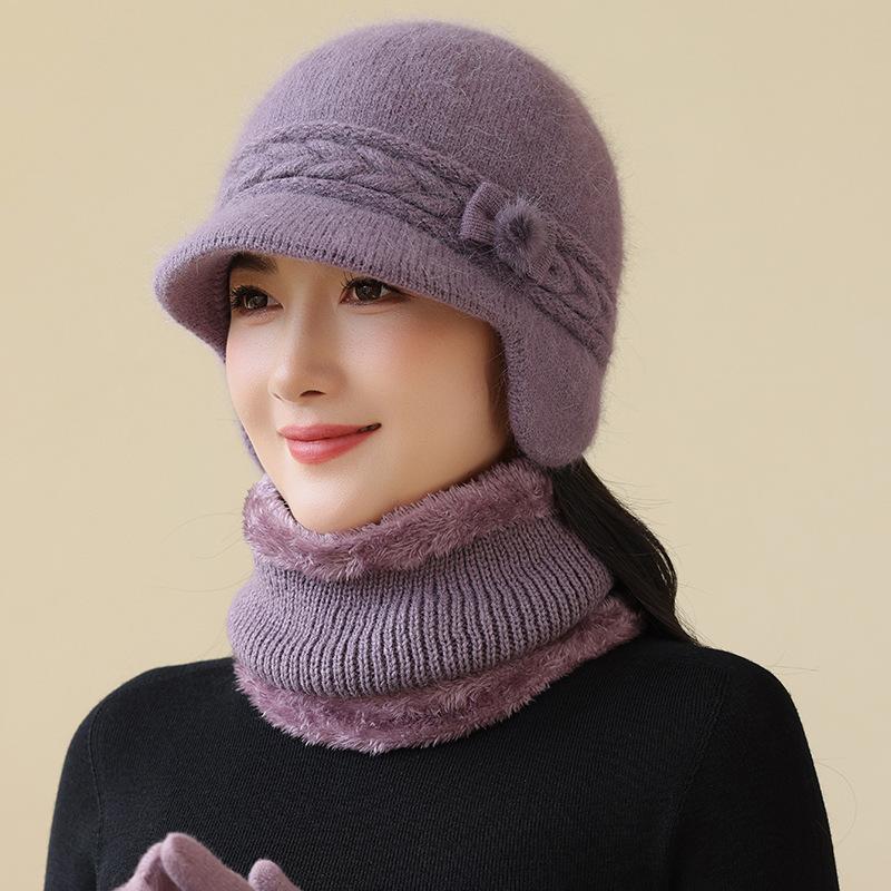 New Style Women Winter Hat Ear Protection Warm Suit Warm Hats for Female Casual Winter Knitted Cap