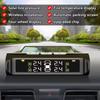 TPMS Tyre Pressure Monitoring System Solar Powered LCD Display With 4 Internal External Sensor Waterproof Temperature Warning
