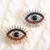 Rhinestone Office Brooch Badge Eye Shaped Pin Fashion Accessory for Parties Trendy Gifts Jewelry