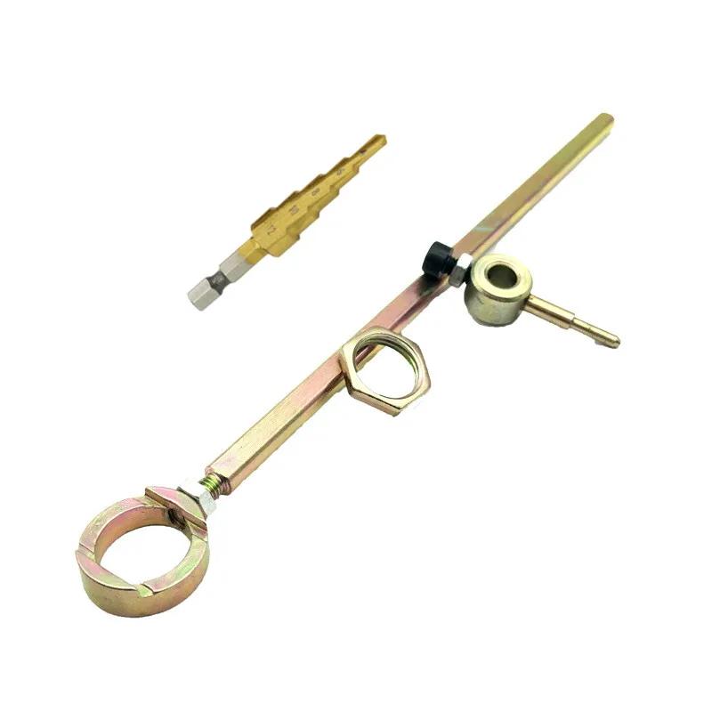 Metal Sac Kesici Çift Başlı Demir Kemirici Kesme Aleti Elektrikli Matkap Eklentisi Modifikasyon Plakası Zımba Makası Ayarlanabilir