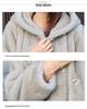 Mink Fur Hooded Mid-Length Winter Coat for Women