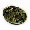 American Western Cowboy Oval Belt Buckle - New Bull Head Design