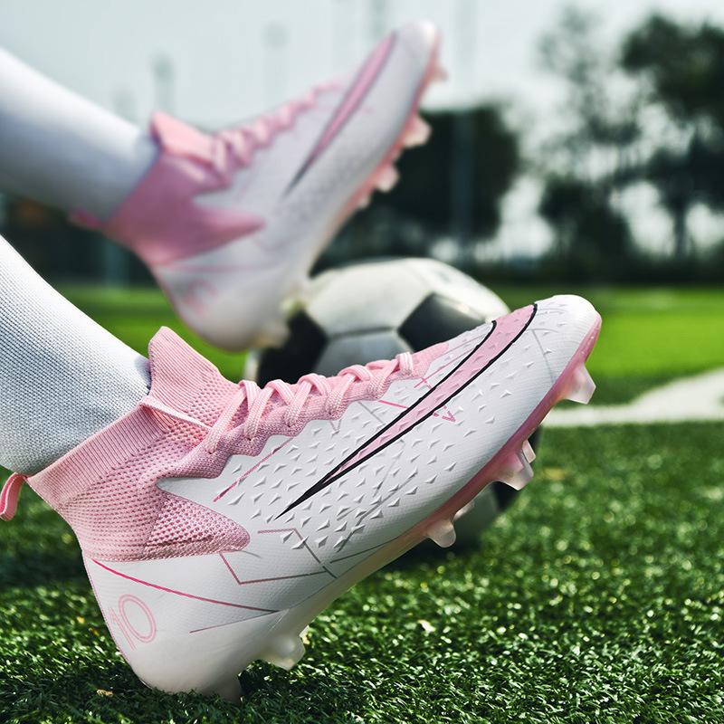 

Шипованные подростки, детская кожа, сломанные ноги, студенты, туфли на шипах, футбольные бутсы, высокий верх для искусственного газона, отличная тренировочная цена для мужчин 46