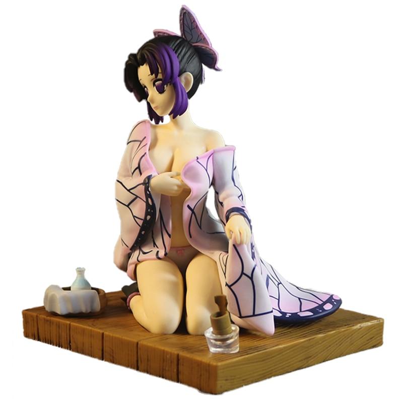 Demon Slayer Gk Anime Action Figure Model Kochou Shinobu 17cm Pvc Sexy Girl Statue Collection Toys Desktop Decoration Figma