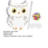Owl Pinata with Stick Blindfold Confetti Small Owl Pull String Pinata for Woodland Forest Animal Party Birthday Decoration