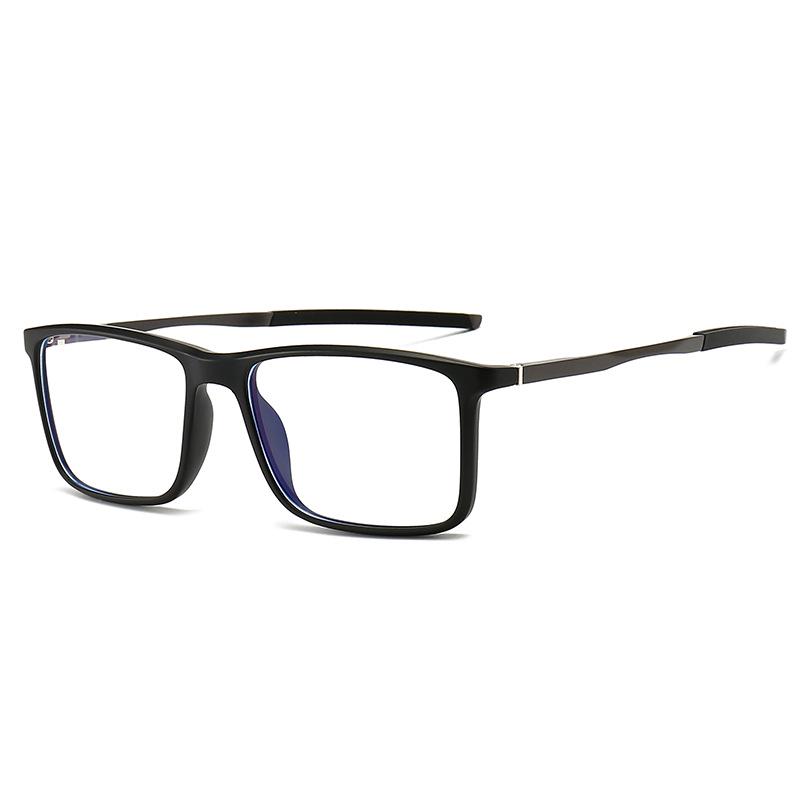 Men's Sports Style Eyeglass Frame with TR90 Anti-Blue Light Lenses and Aluminum-Magnesium Legs, Myopia Compatible, Model 5832