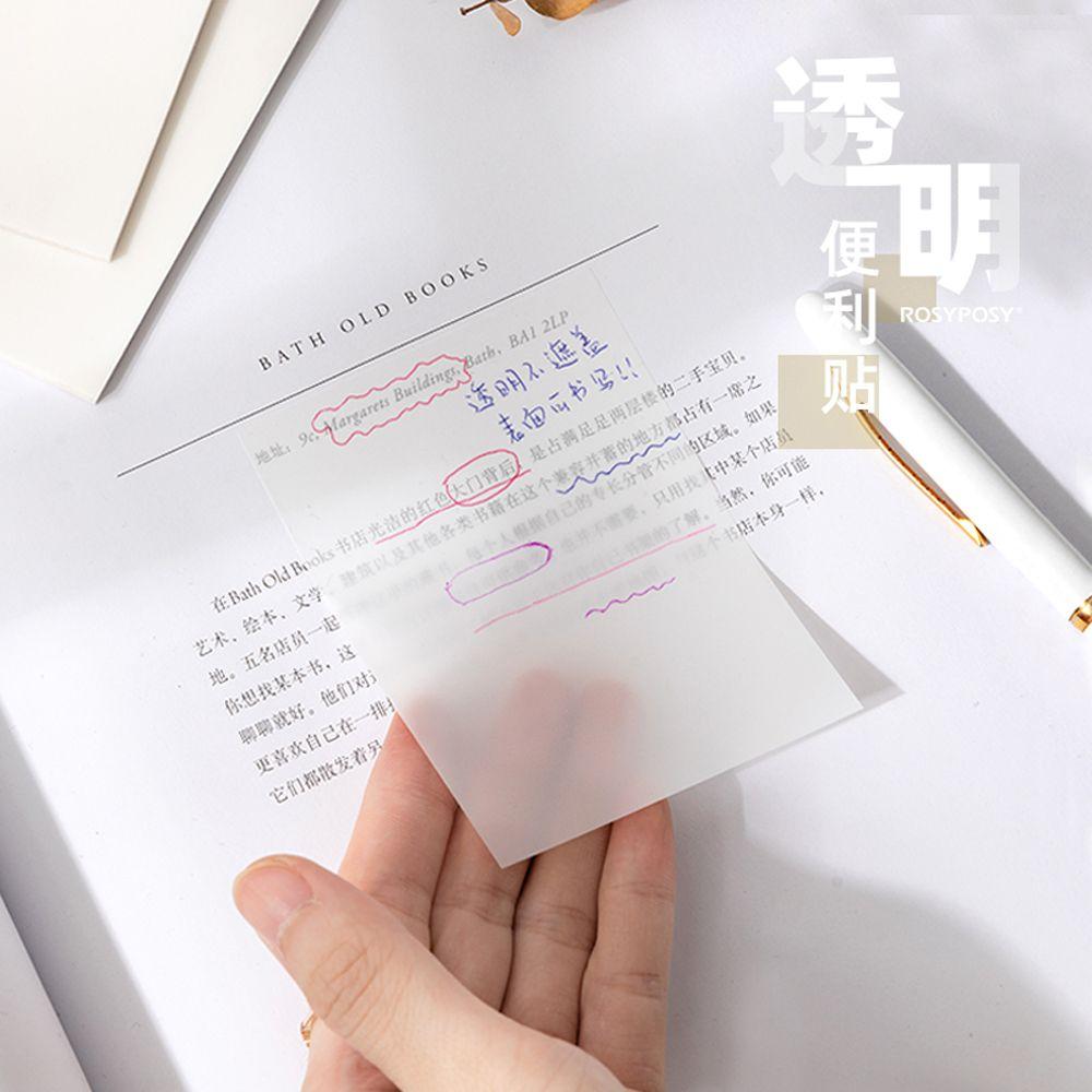 School Stationery N Times Transparent Note Paper Transparent Sticky Notes PET Stickers Memo Pad