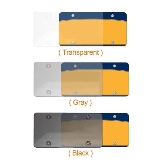 Transparent License Plate Holders with Screws UV Resistant Universal Fit