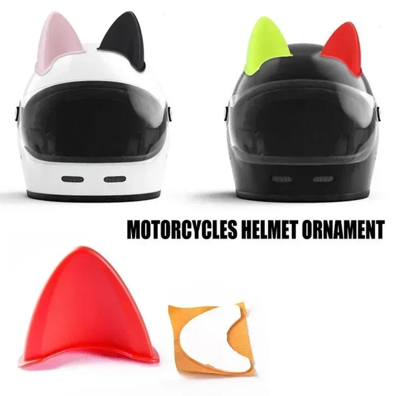 2Pcs Cat Ears Helmet Decoration Motorcycle Electric Stickers Decor Cute Multicolor Motorcycle Helmets Accessories Universal