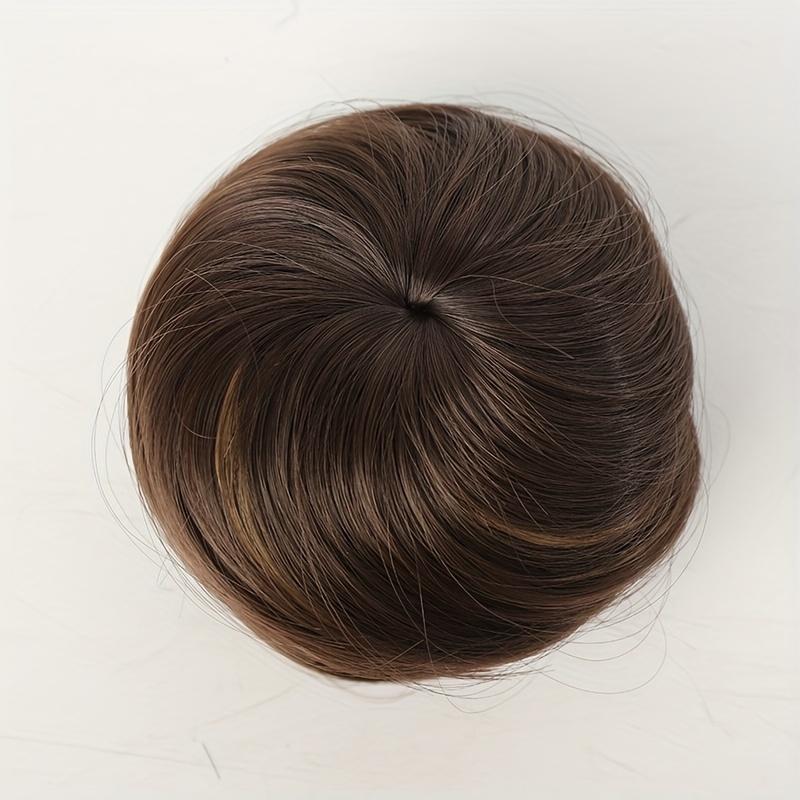 

Женские синтетические шиньоны для волос, пучок, пончик, накладные волосы, коричневые, красные, синтетические, высокотемпературные волокна