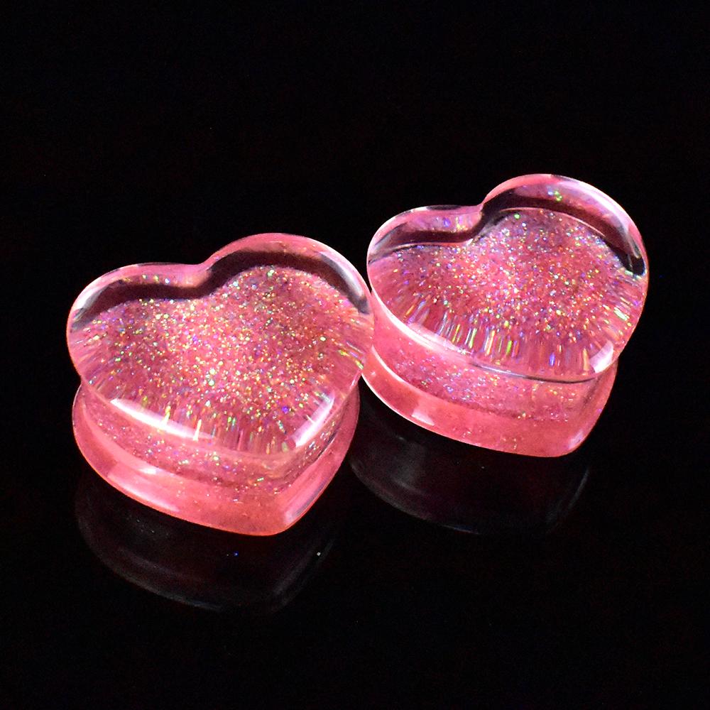 6-30 mm Herzform Ohr Tunnel Plugs Acryl Ohr Stretcher Expander Messgeräte für Ohren Körper Piercing Schmuck