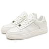 Fashion New Men's Leather White Sports Shoes, Breathable and Comfortable Casual Shoes, Men's Fashionable Outdoor Walking Shoes Size39-44