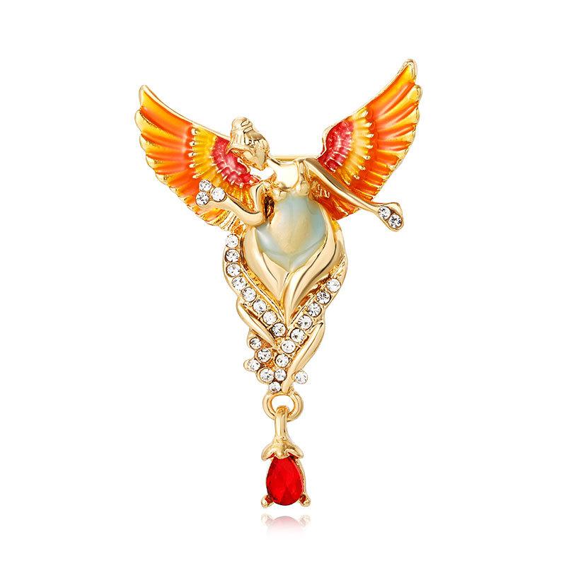 

Новые броши-булавки в виде подвески-ангела для женщин, изысканная роскошная хрустальная корсажная брошь, лацканная булавка для женского костюма, дизайнерские аксессуары для одежды