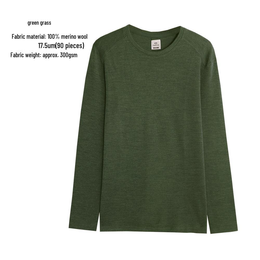 

Мужской термотоп из мериносовой шерсти для походов с быстрым высыханием - Плотный с длинным рукавом, 300 г X-Large