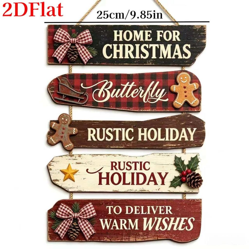 Wooden Christmas Signs: Door, Wall, and Room Decor; Home Decor Arrangements