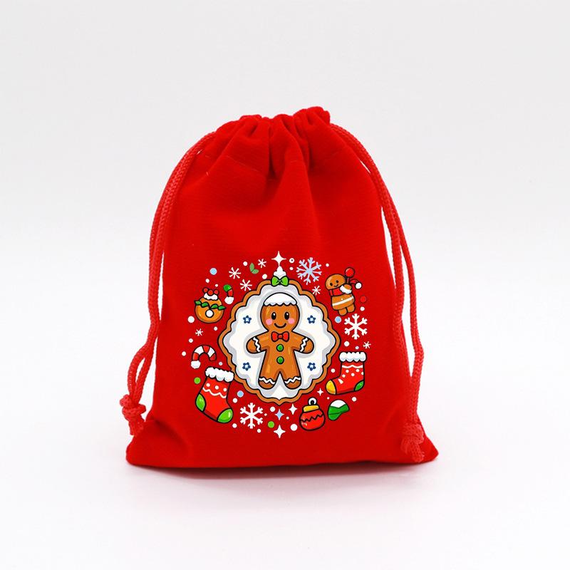 Christmas Candy & Apple Gift Bags - Red Snack Packaging