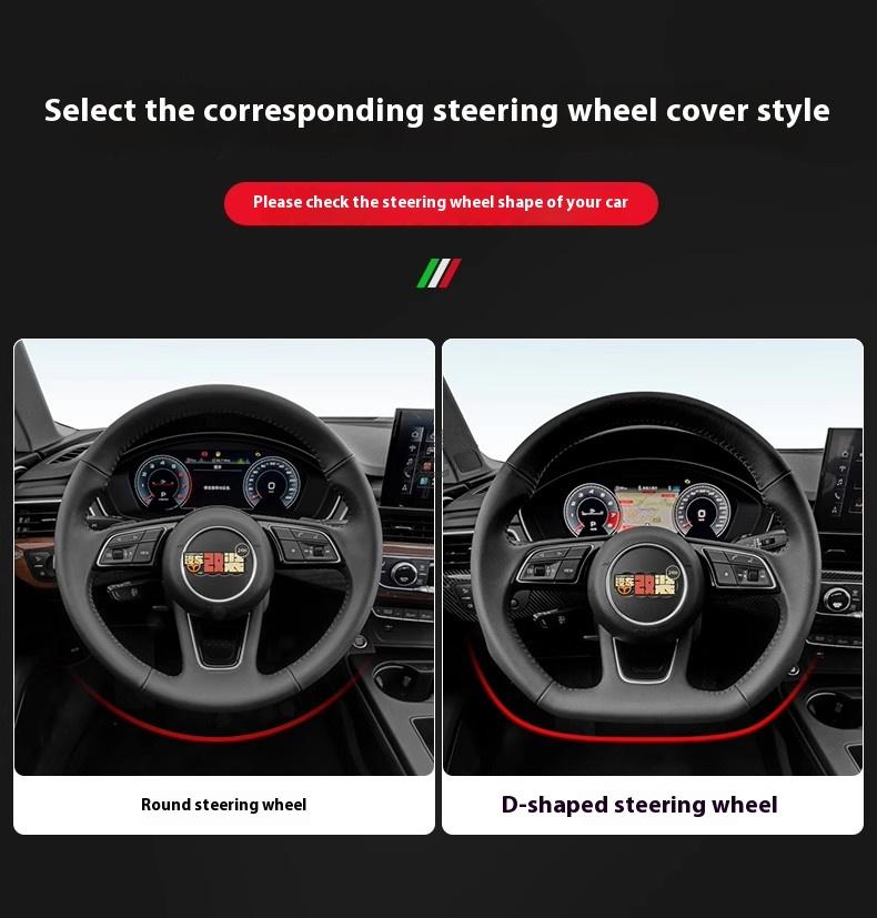 Jeep Wrangler JK Patriot Commander Grand Cherokee Compass Wagoneer Gladiator Renegade Suede Anti-Slip Car Steering Wheel Cover AKL1