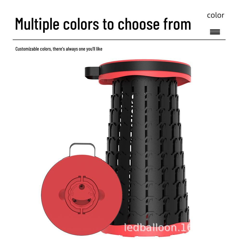 Compact Portable Telescopic Folding Stool - Lightweight, Space-Saving, One-Button Adjust, Ideal for Outdoor and Household Use