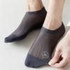 3 Pairs Breathable Mesh Hole No Show Socks Men Ice Silk Sock Slippers Summer Spring Invisible Silicone Non-slip Ankle Boat Socks