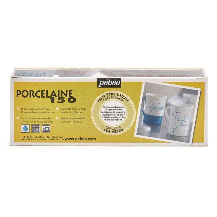 Pebeo - Peintures Décoratives - Porcelaine 150 assortiment 10 flacons 45 ml