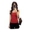 Dopamine red polka dot lace splicing neck strap tube top women's summer new slim-fit and beautiful top