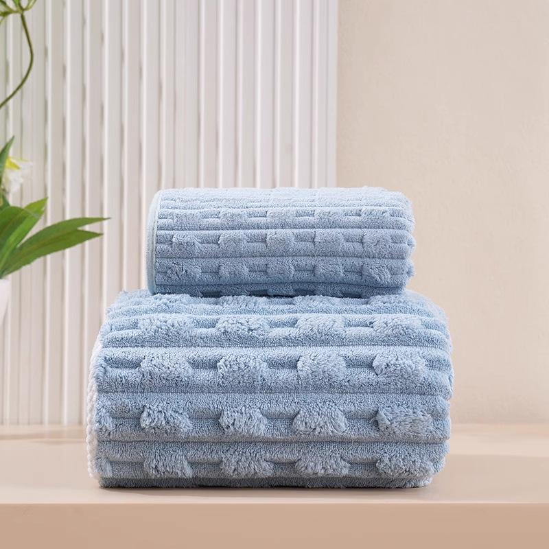 

90*170см Мягкое полотенце для ванны из ультратонкого волокна, Впитывающее и быстросохнущее полотенце, Домашнее мягкое утолщенное полотенце для ванны из кораллового велюра 90*170cm синий