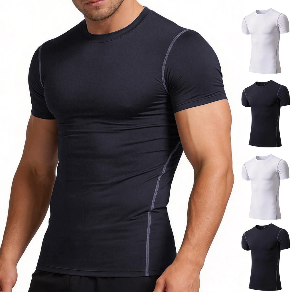 Men's Slim-fit Quick-drying Short-sleeved Sports Shirt, Loose And Breathable Half-sleeved Outdoor Running Clothes