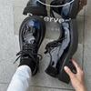 Big Head Leather Shoes Men's 2025 New British Style Tooling Martin Shoes Men's High-end Patent Leather Glossy Derby Shoes