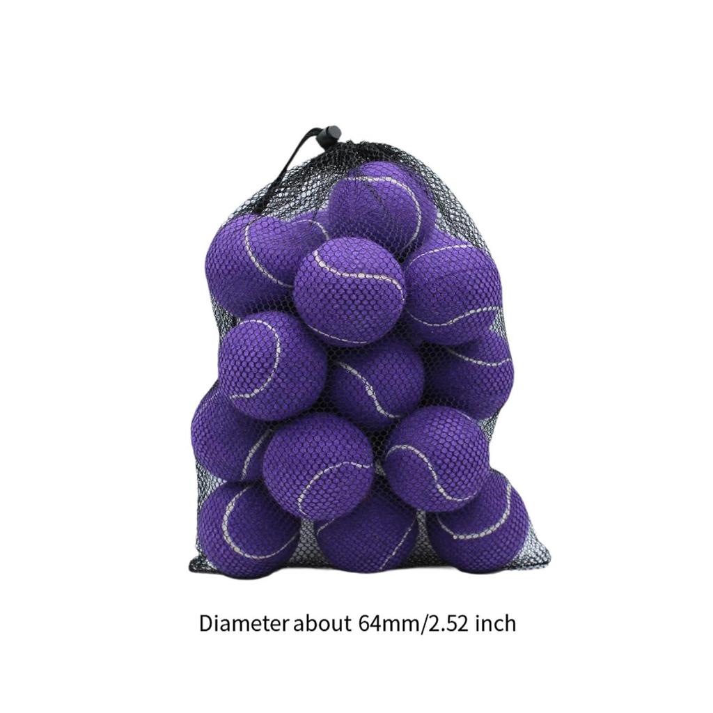 20 Pelotas de Tenis Elásticas, 2.52"; en Diámetro, Resistente al Desgaste, para Entrenamiento, Entusiastas