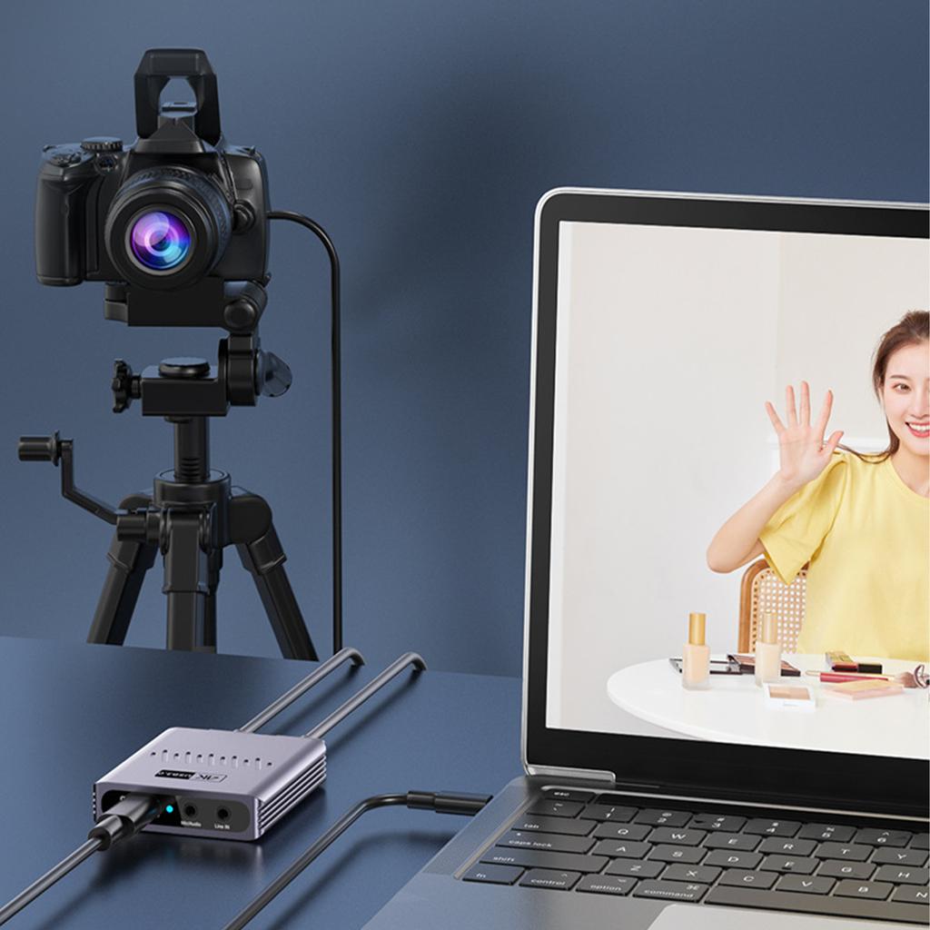 Kamera do gier do strumieniowania na żywo i nagrywania - USB3.0/4K HD z kartą przechwytywania wideo HDMI dla telefonów komórkowych i laptopów